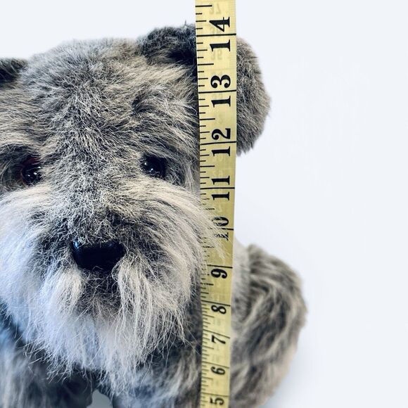RARE Classique Dakin Realistic Toy Schnauzer Dog Plush Stuffed 14" Floppy Ears - Picture 8 of 11